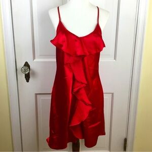 In Bloom Nighty Red Satin Teddy Size S